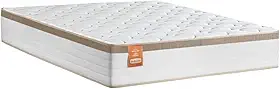 Colchão Casal Molas Ensacadas Real 138x188x27cm Branco/Bege - Suporta até 130Kg Por Pessoa