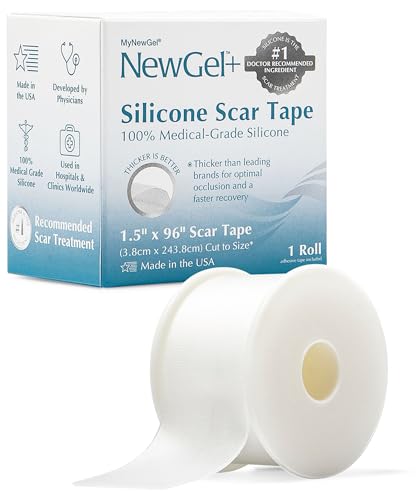NewGel+ Medical-Grade Silicone Scar Tape Roll, 1.5