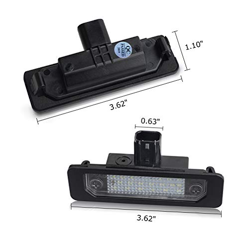 Ruxifey Led License Plate Light Lamps Compatible With 2009 To 2019 Ford Flex, 2008 To 2011 Focus, 2006 To 2012 Fusion, 6000K White - Pack Of 2 #TOP4