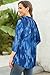 Ninedaily Spring Shirts Women, Ladies Tops Dressy Casual 3/4 Sleeve V Neck Long Shirt Work Blouses Business Outfits,Navy Blue Floral,Size XL