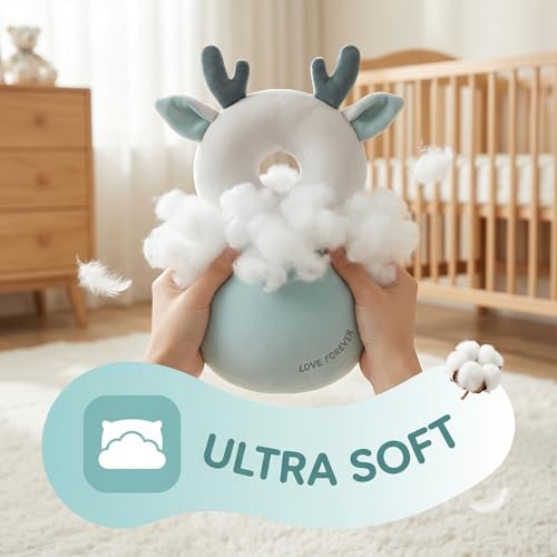 Image of Baby Head Protection Backpack - Soft Lightweight Fall Cushion for Toddlers During Crawling & Walking, Helps Ease Impact from Backward Tumbles(Deer)
