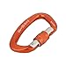 Dilwe Sicherer Leichter Lock Karabiner zum Klettern im Freien mit XINDA D-Shape(Orange)