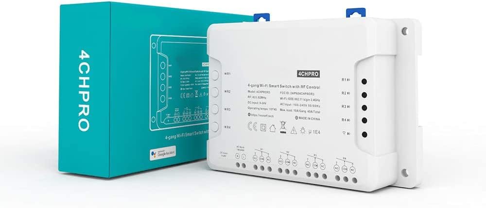 GeDi 4CH PRO R3 Interruttore WiFi Smart Intelligente Wireless 4 Gang Canali Inching/Self-Locking/Interlock Wireless RF Nest IFTT