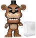 POP Games: Five Nights at Freddy's 10th Anniversary - Freddy Funko Vinyl Figure (Bundled with Compatible Box Protector Case), Multicolor, 3.75 inches