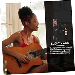 FAVOMOTO 1 Set Guitar Strap Vintage Ceinture Boho Ceinture Électrique Guitare Picks Sangle De Guitare Folk Acoustique Sangle De Guitare En Cuir Sangle De Guitare En Métal Rouge Guitare - Les Beatles, Paul McCartney, John Lennon, RIngo Starr, George Harrison FAVOMOTO 1 Set Guitar Strap Vintage Ceinture Boho Ceinture Électrique Guitare Picks Sangle De Guitare Folk Acoustique Sangle De Guitare En Cuir Sangle De Guitare En Métal Rouge Guitare – Image 4