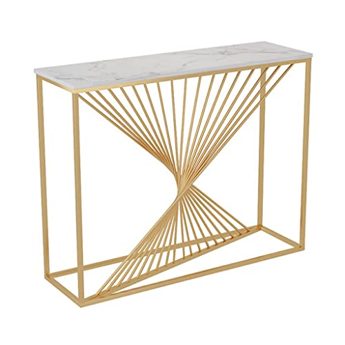 Slim Iron Console Table with Multifunctional Storage for Living Room and Hallway Display Stand