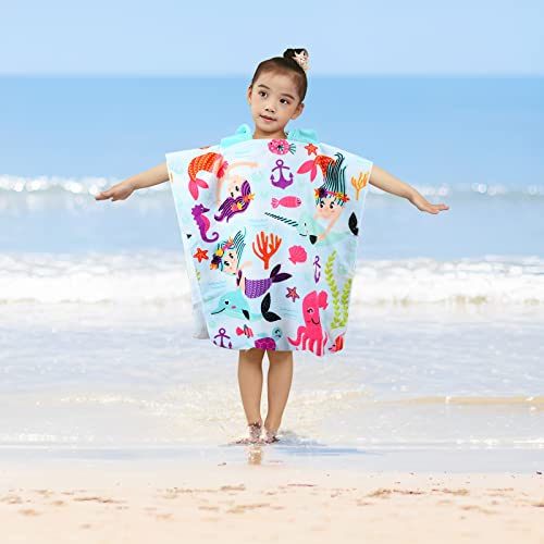 Miniatura 6 de Joraki Toalla Infantil Con Capucha De Niño Y Niña, Toalla De Playa Toalla De Baño Poncho Toalla Poncho Surf Para Niñas Niños De 2 A 8 Años