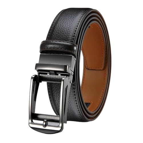 Men's Metal Automatic Buckle Belt, 3.8Cm Unisex Reversible Belt 40Cx31wyt-Ce 135cm