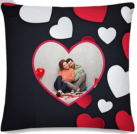 Customized Printed Square Pillow 16" x 16" (Black)
