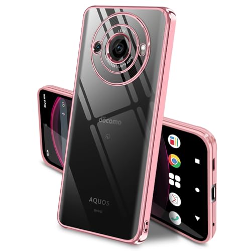 JOUMIN YAO For AQUOS R8 Pro �P�[�X �N���A �S�ʕی� SH-51D �J�o�[ Sharp �V���[�v �A�N�I�Xr8pro �\�t�g ���� �X�}�z�P�[�X TPU ���^ �ϏՌ� �y�� ���b�L���H �g�уJ�o�[ �X�g���b�v�z�[���t�� �����h�~