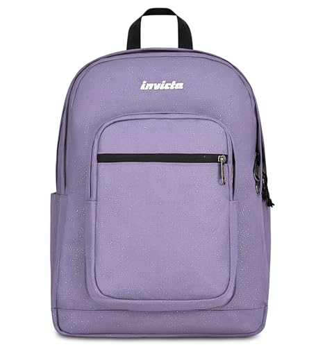Sac à dos école fille avec poche PC et grand volume 34L Invicta Jelek paillettes