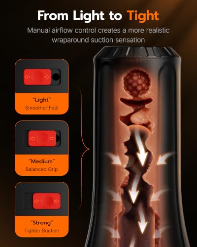 Image of EINSEO Pocket Pussy Male Masturbator, Brown Vagina Stroker with 8in Sleeve