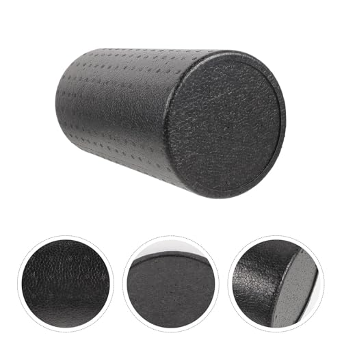 Rodillo de espuma para fitness Uonlytech, masajeador corporal denso negro de 30 x 15 cm, herramienta relajante para rodar en pilates y después del entrenamiento miniatura 6