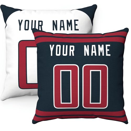 Image of ANTKING Houston Throw Pillow Custom Any Name and Number Personalized Gift for Men Women Boys