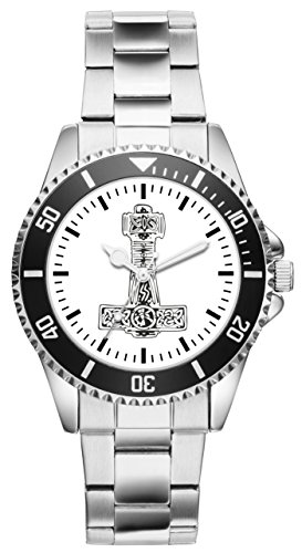 KIESENBERG Mjölnir Thors Hammer Wikinger Geschenk Artikel Idee Fan Uhr 1232