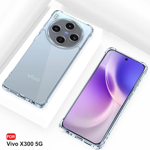 Image of TheGiftKart Crystal Clear Back Cover Case for Vivo X300 5G | Shockproof Soft TPU Case | Cushioned Edges for Ultimate Protection Back Cover Case for Vivo X300 5G (TPU, Transparent)