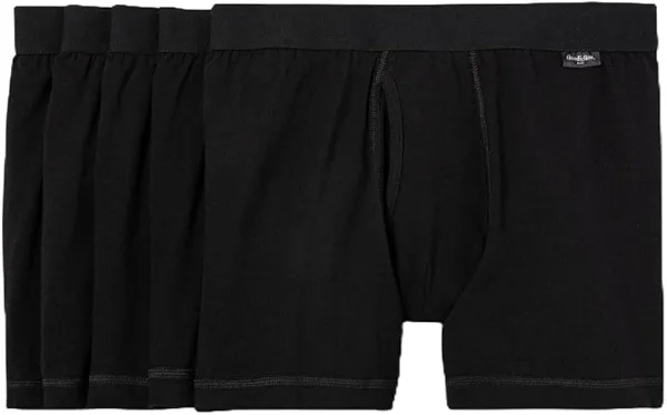 Goodfellow & Co Men's 5pk Boxer Briefs (US, Alpha, Medium, Regular, Regular, Black)