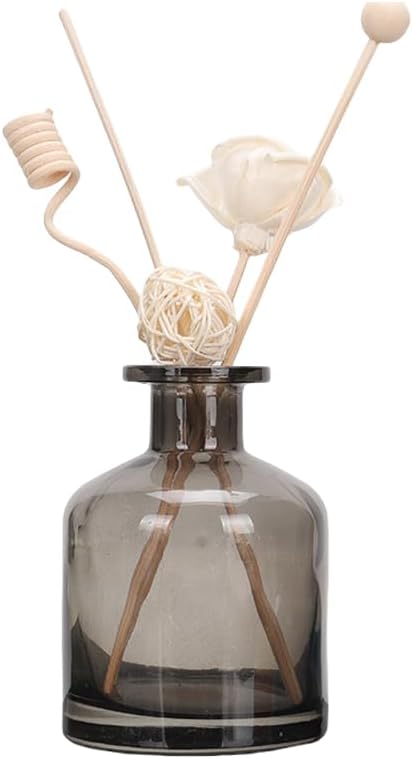 Upstore 150ml 5oz Empty Refillable Glass Diffuser Bottles Aromatherapy Jar Container Fragrance Accessories Use for DIY Replacement Reed Diffuser Sticks Sets Essential Oils Crafts Decor
