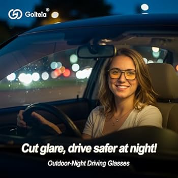 Goiteia Gepolariseerde clip-on nachtrijbril tegen verblinding voor mannen en vrouwen, vermindert effectief verblinding van tegemoetkomende koplampen