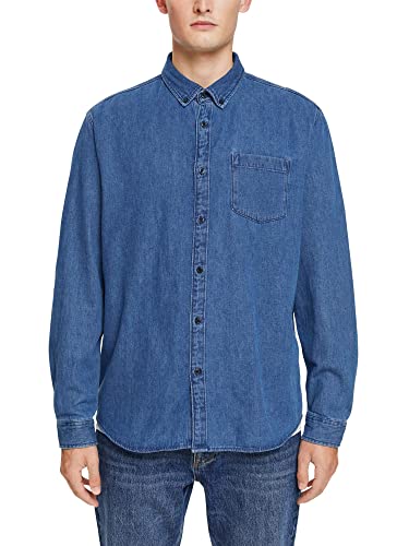 Esprit 992CC2F302 Chemise, 902/BLUE Medium Wash, S Homme