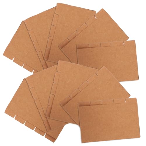 SHINEOFI 20 Juegos De Tarjetas De Índice Oxford Separadores De Pestañas Separadoras Cinco Notas Ajustables Separadores De Registros Soporte Para Archivadores Suministros De Carpetas