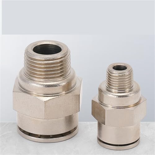 Raccord pneumatique laiton de haute precision a vis rapide et ecrou