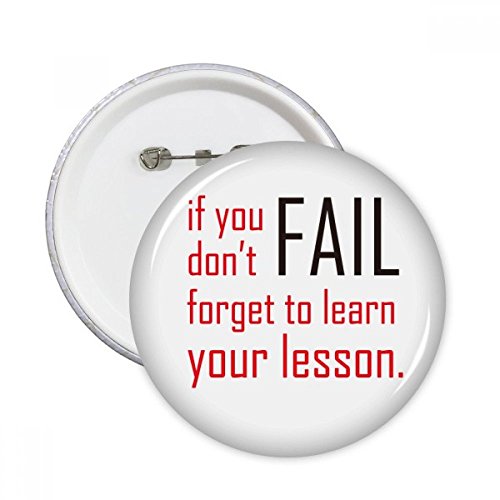 Badge rond à épingle avec slogan de motivation pour personnaliser un vêtement M