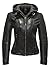 Produktbild Gipsy Damen Lederjacke mit Kapuze im Biker Look Schwarz, S