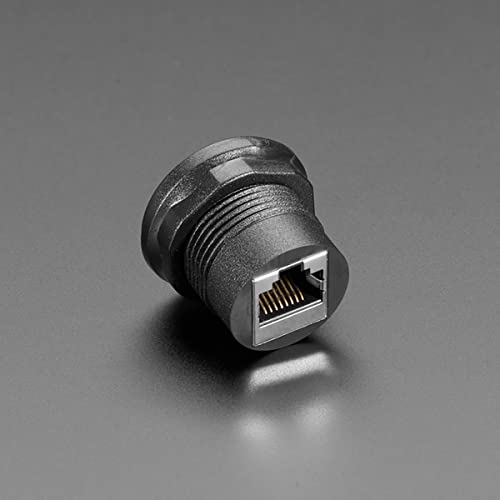 Image of RJ-45 Ethernet Round Panel Mount Adapter Plug 4130 by Adafruit