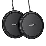 Wireless Charger, 15W Max Fast Wireless Charging Pad 2-Pack Compatible with iPhone16/16Plus/16Pro /16ProMax/iPhone15/15Pro/15Plus/14/13/12/Samsung S24 /S24Ultra/S23Ultra/S22/S21,AirPods Pro 2