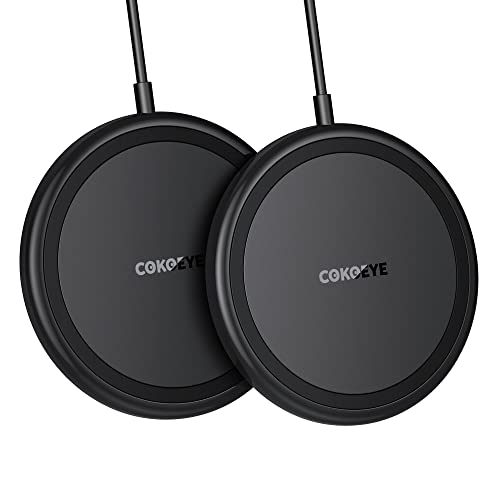 Wireless Charger, 15W Max Fast Wireless Charging Pad 2-Pack Compatible with iPhone16/16Plus/16Pro /16ProMax/iPhone15/15Pro/15Plus/14/13/12/Samsung S24 /S24Ultra/S23Ultra/S22/S21,AirPods Pro 2