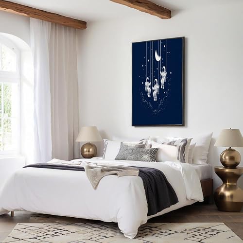 Decoración de sala de estar moderna con lienzo de astronauta de 60x90cm 3