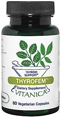 Vitanica ThyroFem, Thyroid Gland Support, Vegan, 60 Capsules