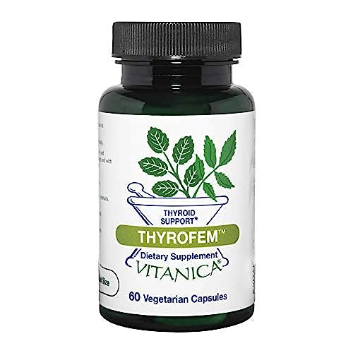 Vitanica Thyrofem, Thyroid Gland Support, Vegan, 60 Capsules #TOP22