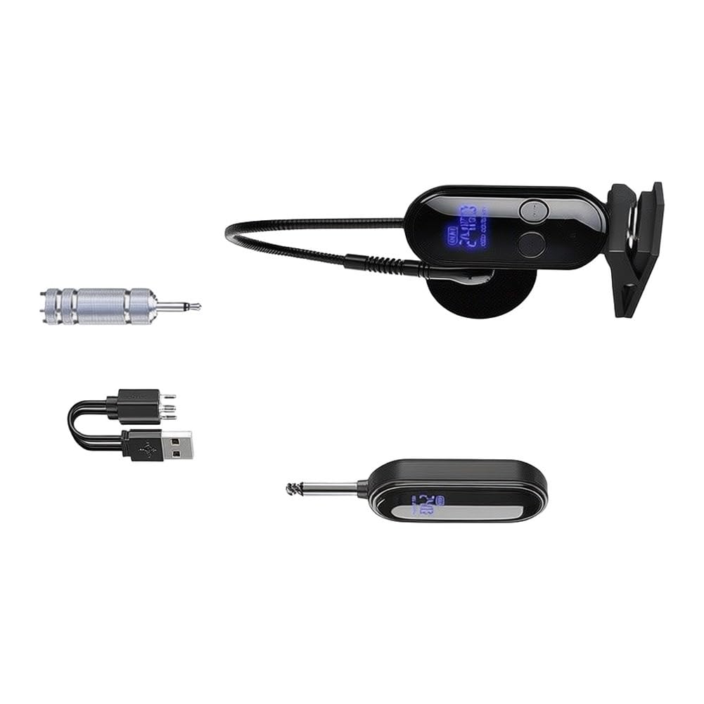 Micrófono de saxofón inalámbrico con clip de 2,4 GHz hipercardioide