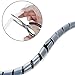 65FT XHF 4mm(Wrapping Range:1.5mm-10mm) Clear Spiral Cable Wrap Cord for Computer Electrical Wire Organizer Sleeve Hose RoHS