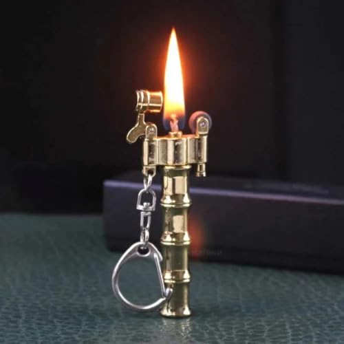 Image of Smoke King Classic Flip-Top Lighter Refillable Windproof Metal Flame, Retro Engraved Design, Compact Pocket EDC Gift for Men