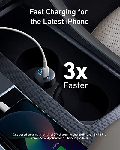 Anker Usb C Car Charger, 32W 2-Port Type C Compact Car Charger With 20W Power Delivery And 12W Poweriq, 521 Car Charger (32W) With Led For Iphone 14 13 12 11 Pro Max, Pixel 3 2 Xl, Ipad Pro, And More #TOP1