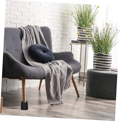 Patas de sofa de plastico OSALADI tornillos de pierna conicos reemplazo de muble negro 12 juegos 8