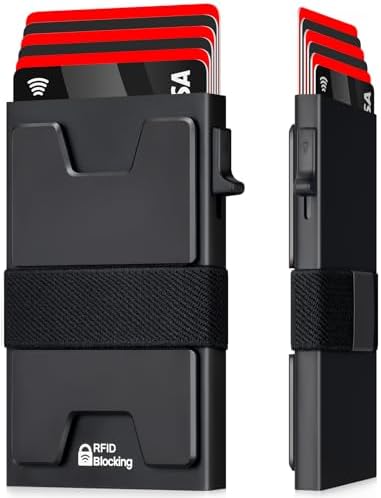 (-52%) LXMY Kartenetui Herren, Kreditkartenetui RFID Schutz, Aluminium Slim Geldbörse Herren, mit Langlebiger Erweiterbarer Rückplatte, Geeignet Geschenke für Männer
