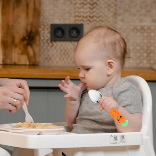 Image of 2 Pcs Spoons and Forks Set, Spoon for Kids, Kids Spoon and Stainless Steel Silverware Kid Flatware Sets Travel Cutlery Set