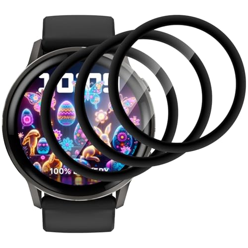 IQShield Panzer Schutz Glas Kompatibel mit Garmin Venu 4 45mm HD Panzer Schutzfolie 3D Runde Kante Displayschutz Touch Sensitive Blasenfest Schutzglas Anti-Kratzer Panzerfolie -3 Stück