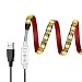 USB LED light strip Targher TV Backlight Kit 5V 3.28Ft/1M 5050 Multi-Color RGB 60leds Waterproof TV Backlight Strip Lighting Kit for HDTV Flat Screen TV, LCD, PC, Desktop Monitors