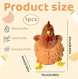 DvBCNMe Huhn Kuscheltier, 22 cm Weiche Plush Kuscheltier Huhn, Simulation Tier HüHnchen Haustiere, Realistische Wilde HüHnchen Plush Spielzeug, Spiele FüR Jungen Und MäDchen Und Ostergeschenke