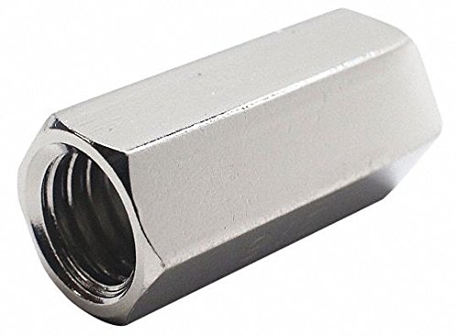 Coupling Nut, 9/16" W Across Flats, SS, PK5