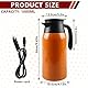 Wasserkocher Auto, Auto Wasserkocher 12V, 1000ml Wasserkocher für Auto mit Temperaturanzeige Edelstahl Reisewasserkocher Auto, Wasserkocher Auto Zigarettenanzünder Tragbarer Auslaufsicher