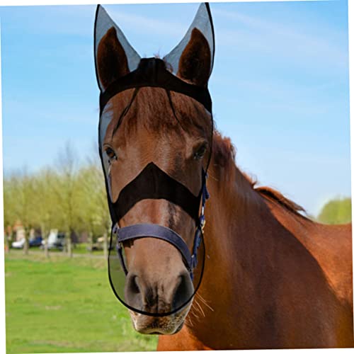 DOITOOL máscara de cavalo de estimação máscara facial respirável máscara de mosca de cavalo voar bic