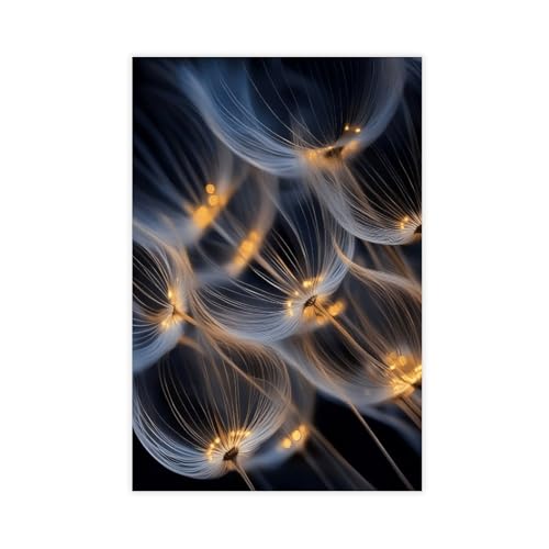 Graines de pissenlit lumineuses sur toile, le cadeau déco idéal