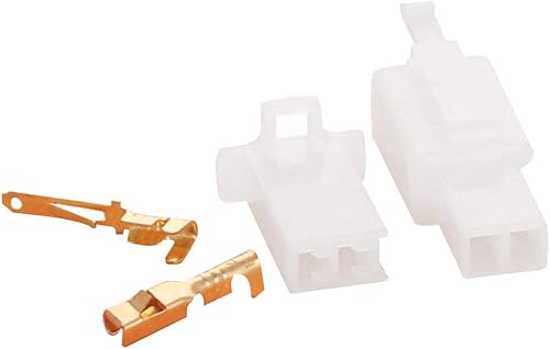 Fielect Kit de conectores de cable eléctrico 2P de 0.110in macho hembra motocicleta crimpado terminales de alambre 20 pares