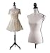 Female Dress Form Mannequin Body Torso Stand with Adjustable Height Stand Dress Form for Display or Decoration, Beige